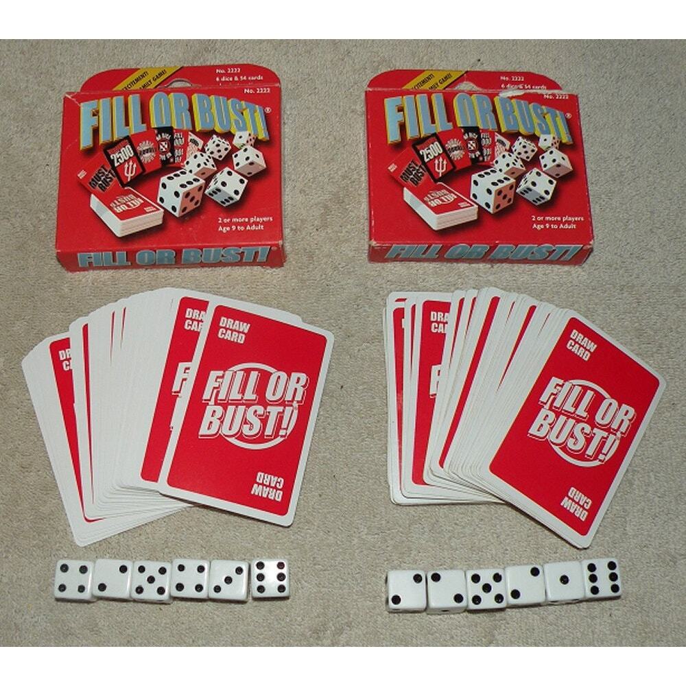 Lot 2  Fill Or Bust Card/Dice Games 2009 Bowman Games No Instructions